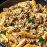 High Protein Creamy Beef Pasta Recipe