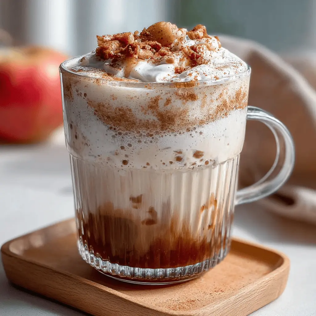 Iced Apple Crisp Nondairy Cream Chai Latte: A Cozy Blissful Drink