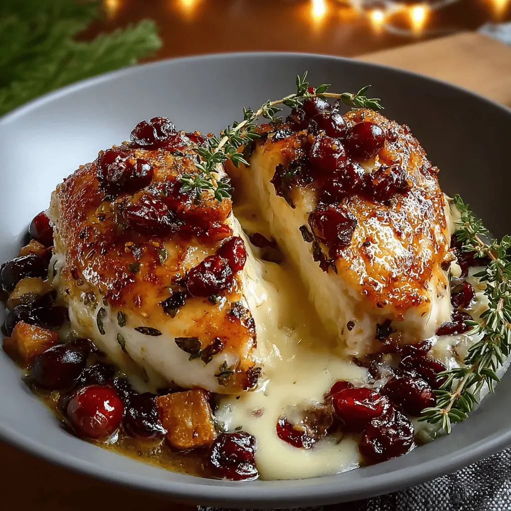 Impressive Cranberry Brie Stuffed Chicken with Turkey Bacon Bliss
