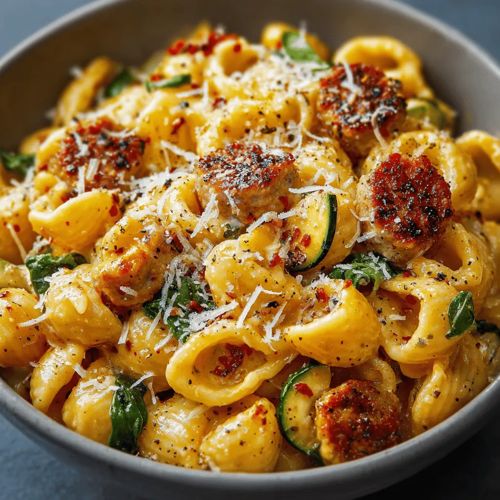Packed Pasta Bowl: An Easy, Flavorful Dish with Turkey Bacon and Chicken Ham