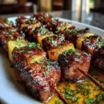 Pineapple BBQ Pork Skewers