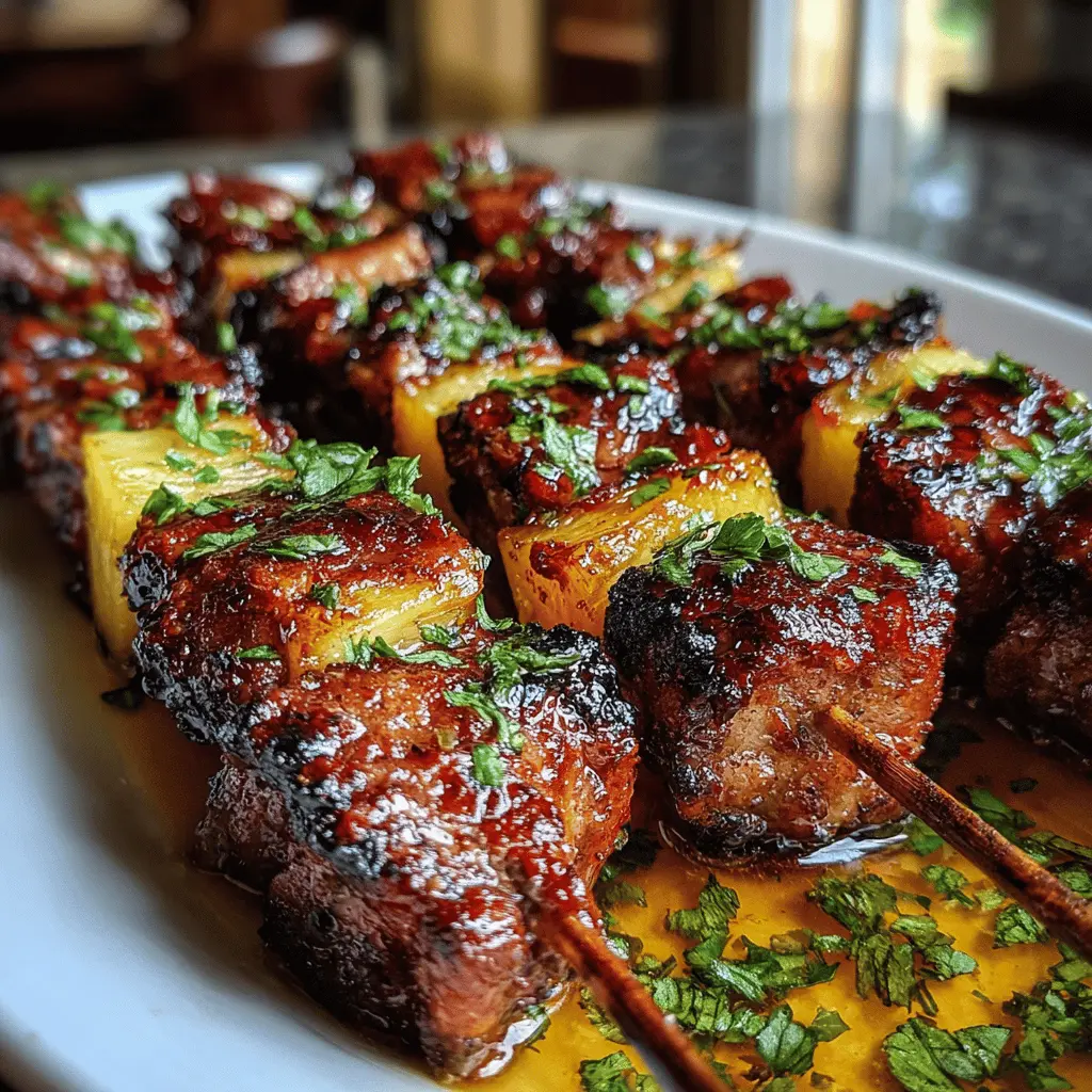 Pineapple BBQ Beef Skewers: Juicy Grilling Perfection at Home