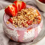 Strawberry Crumble Chia Pudding