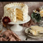 Eggnog Spice Cake with Bourbon Custard Filling