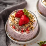 Strawberry Crumble Chia Pudding