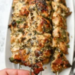 Ranch Garlic Parmesan Chicken Skewers