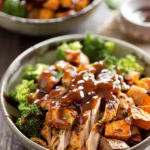 BBQ Chicken & Roasted Sweet Potato Bowls