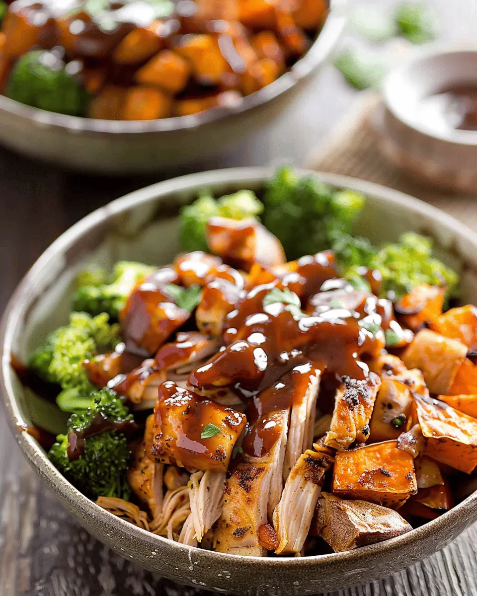 BBQ Chicken & Roasted Sweet Potato Bowls: Easy Weeknight Delight
