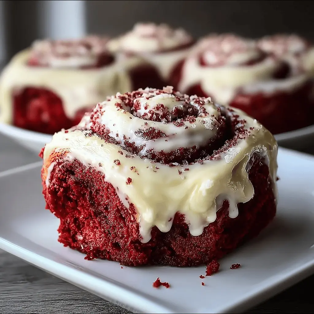 Heavenly Red Velvet Cinnamon Rolls With Creamy Frosting Bliss