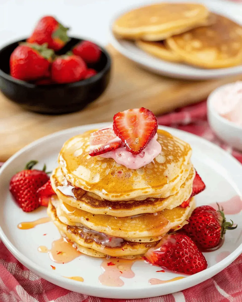 Strawberry Pancakes Made Easy with Turkey Bacon Delight