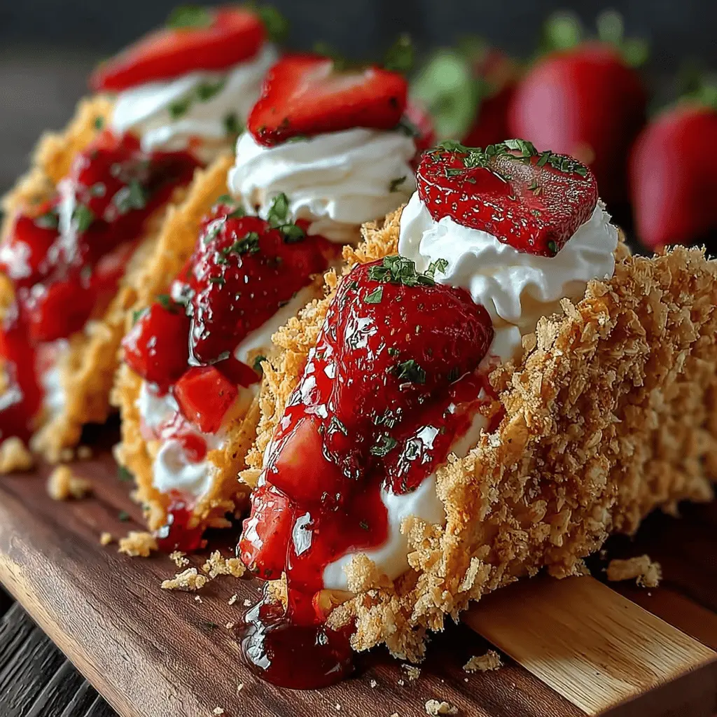 Strawberry Crunch Cheesecake Tacos: Indulgent Treat for Everyone