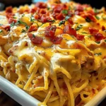Savory Spicy Chicken Spaghetti Casserole Your Family Will Love