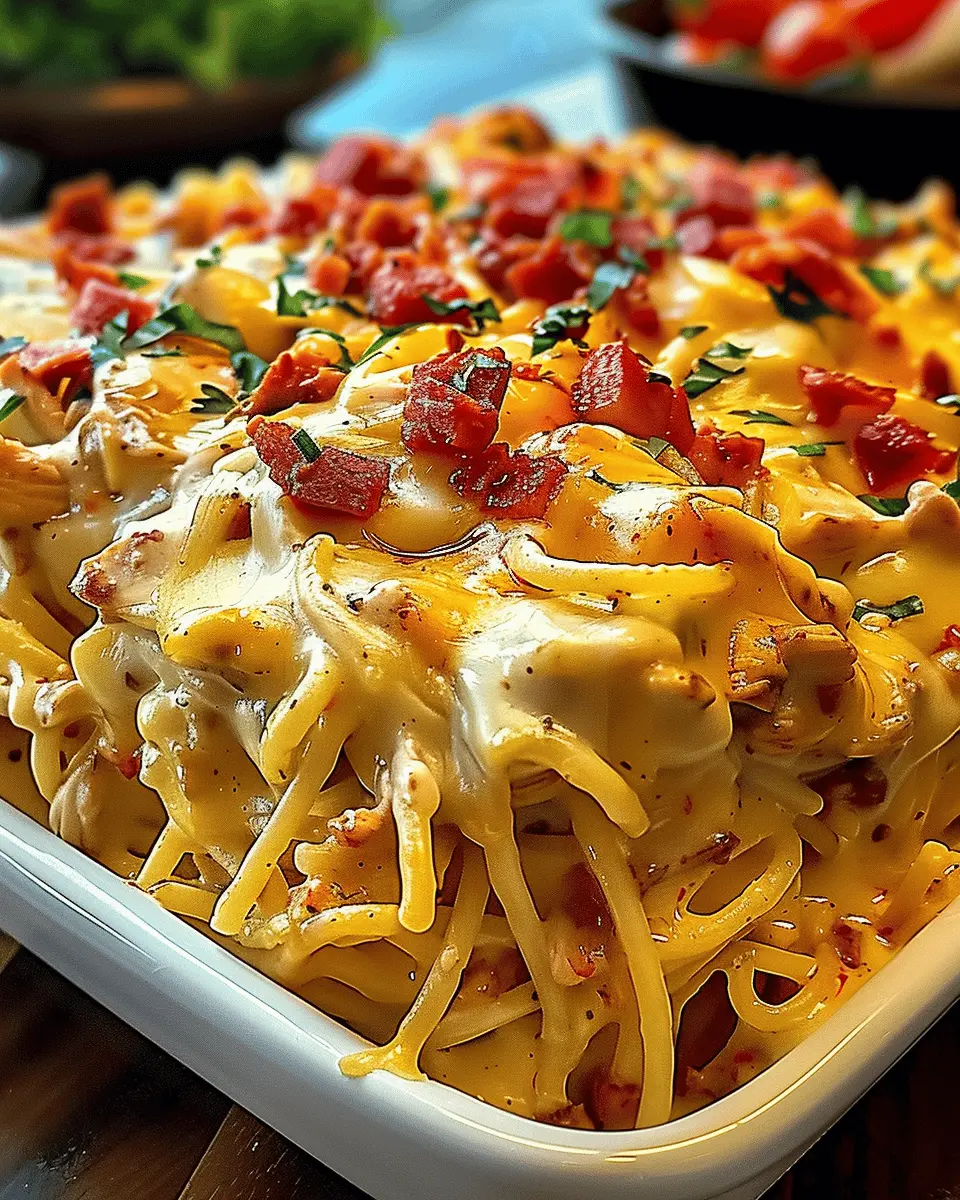 Savory Spicy Chicken Spaghetti Casserole Your Family Will Love
