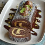 Dubai Chocolate Roll Cake
