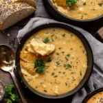 Hearty Cheddar Garlic Herb Potato Soup