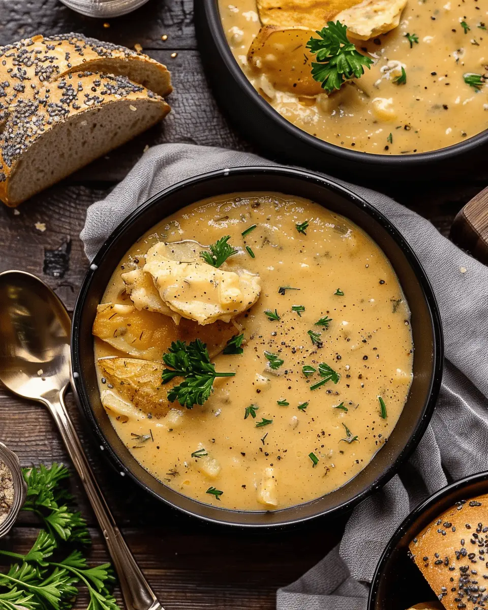 Hearty Cheddar Garlic Herb Potato Soup: A Comforting Delight