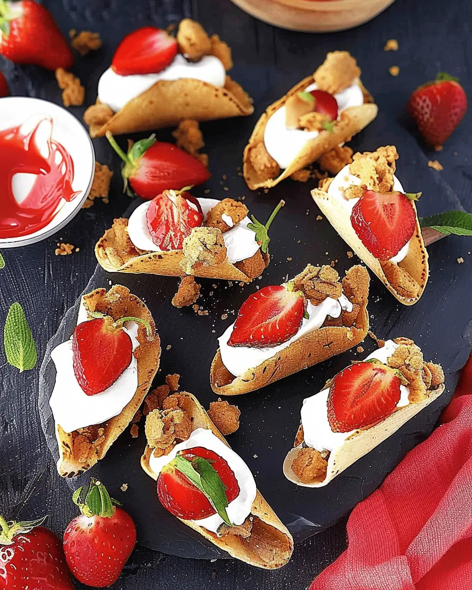 Strawberry Crunch Cheesecake Tacos: Easy Indulgence for Dessert Lovers