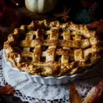 Toffee Apple Pie with Vanilla Custard