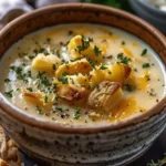 Hearty Cheddar Garlic Herb Potato Soup