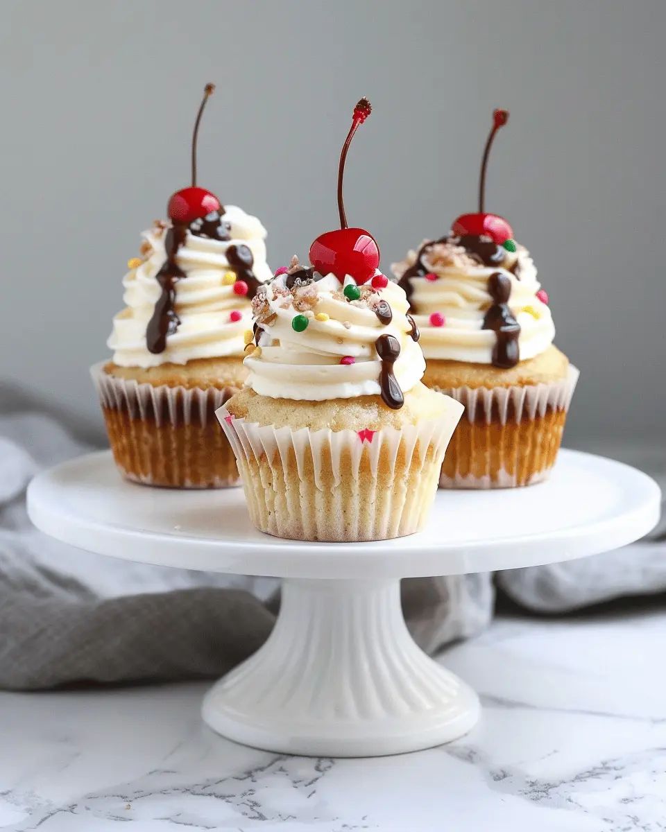 Banana Split Cupcakes: Easy Indulgence for Dessert Lovers