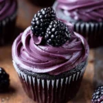 Dark Chocolate Blackberry Cupcakes