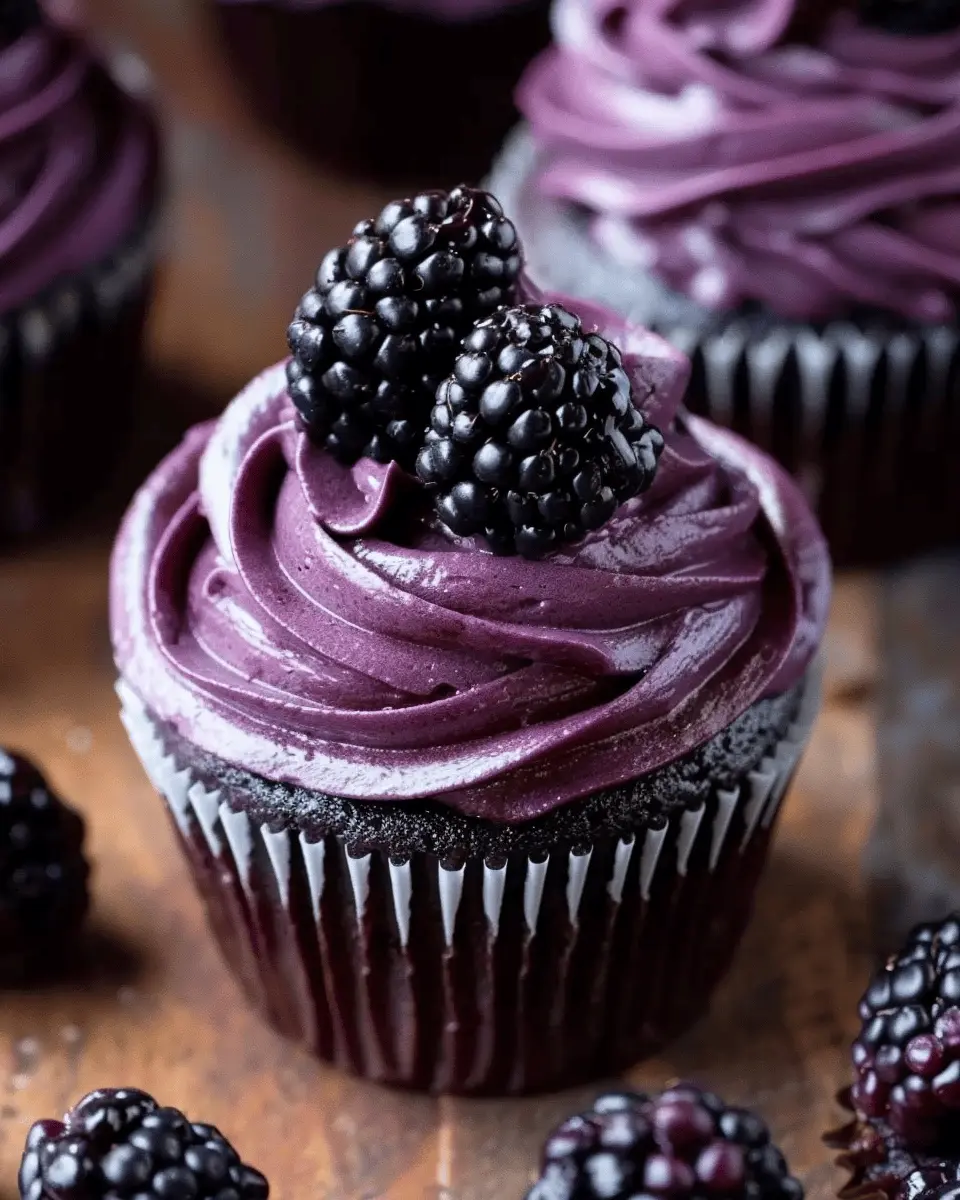 Dark Chocolate Blackberry Cupcakes: Indulgent Treats for All
