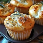 Easy Garlic Rosemary Focaccia Muffins