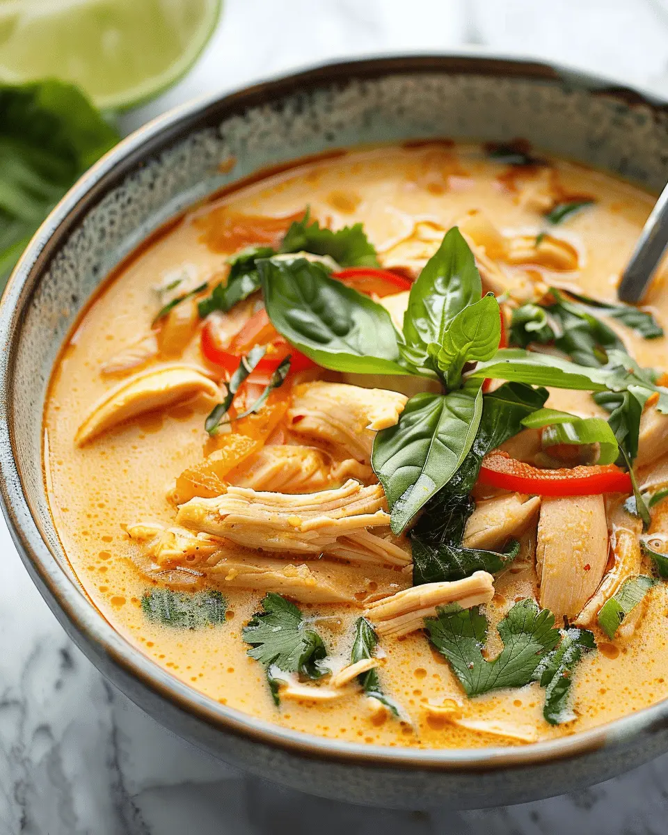 Easy Thai Chicken Curry Soup for Comforting Home Cooking