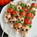 Halloween Caprese Salad Skewers