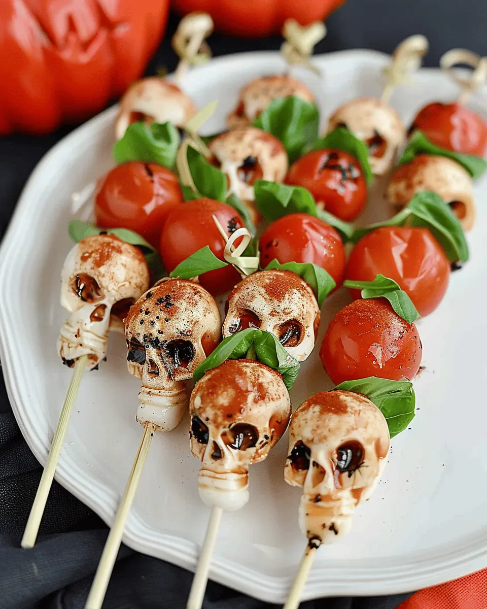 Halloween Caprese Salad Skewers: Easy Festive Bites to Impress