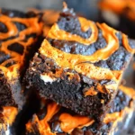 Halloween Cream Cheese Swirl Brownies