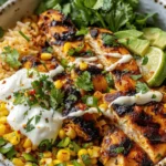 Mexican Street Corn Chicken Rice Bowl