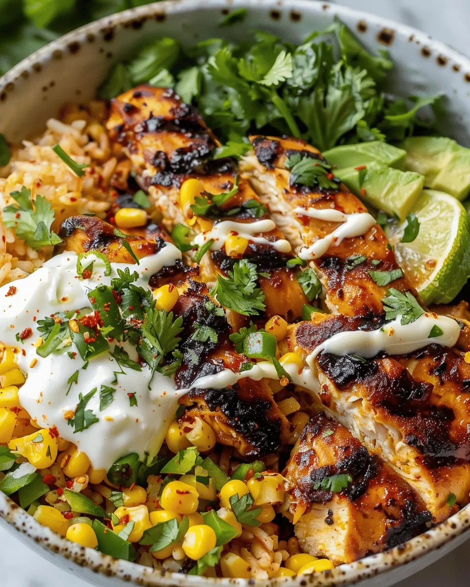 Mexican Street Corn Chicken Rice Bowl: A Flavorful Delight