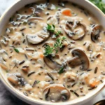 Instant Pot Mushroom Wild Rice Soup