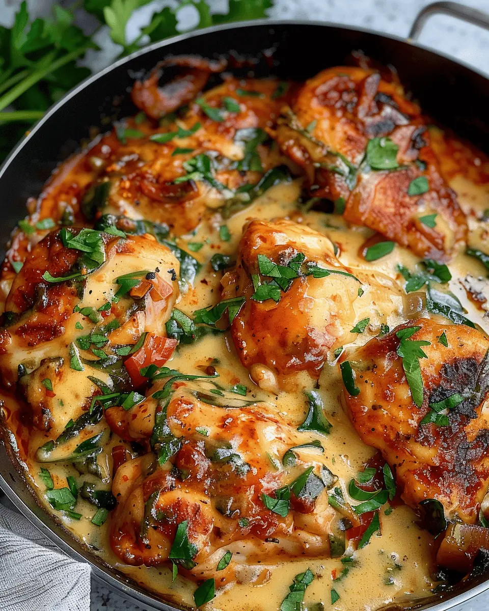 Smothered Chicken: Indulgent Comfort Food with Turkey Bacon Delight