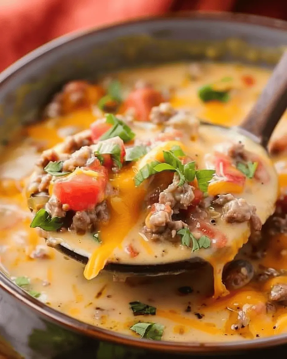 Cheeseburger Soup: Easy Comfort Food with Turkey Bacon Twist