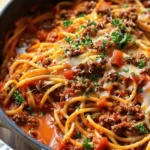 One Pot Cowboy Spaghetti