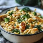 Cheesy Chicken Broccoli Orzo