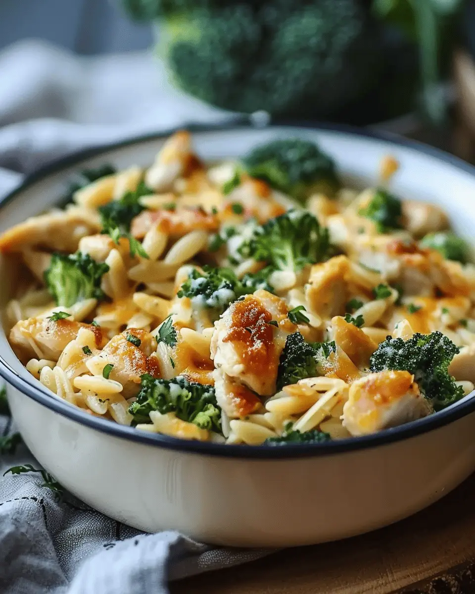 Cheesy Chicken Broccoli Orzo: The Best Comfort Food Dish