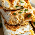 Cheesy Garlic Chicken Wraps