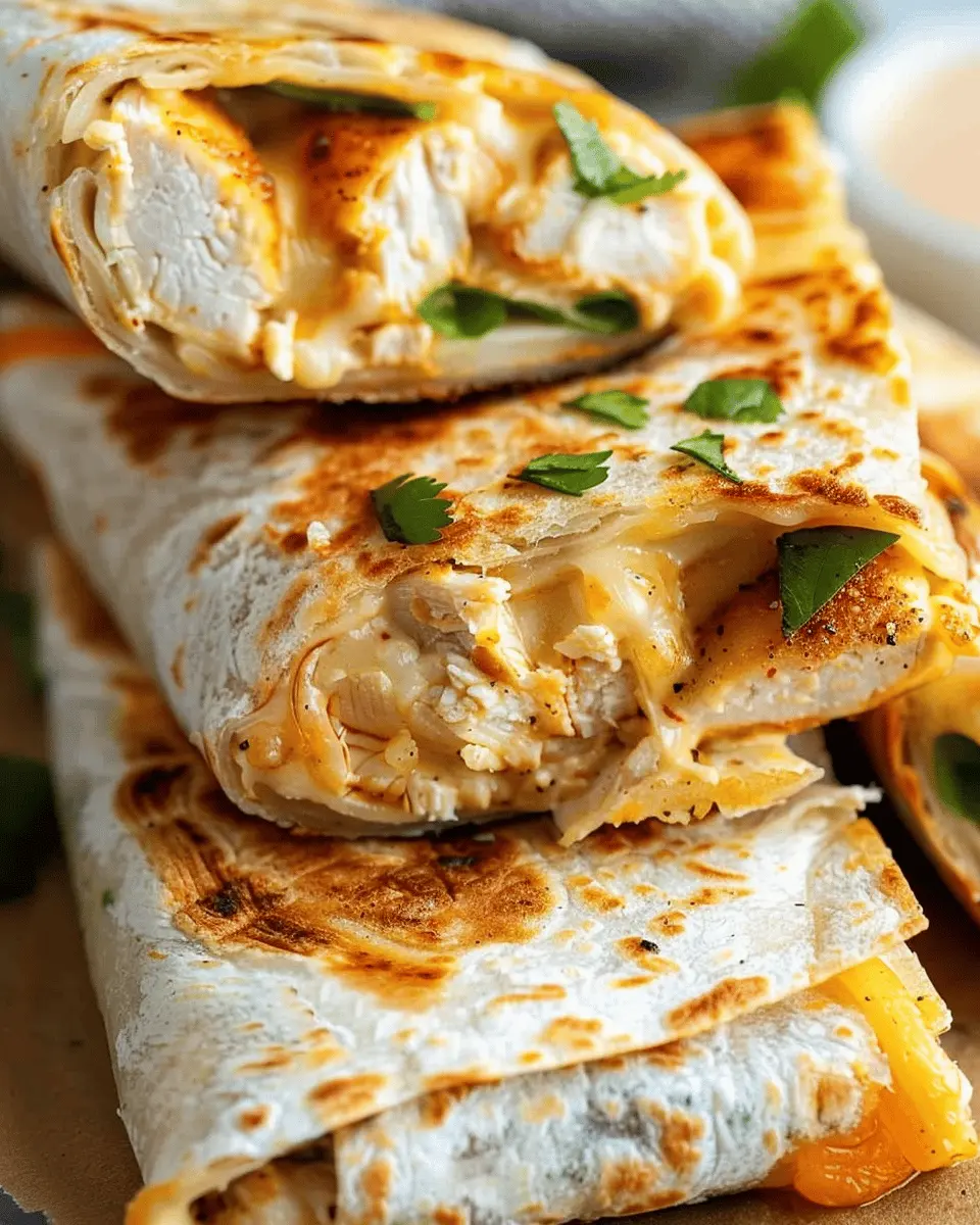 Cheesy Garlic Chicken Wraps: Easy Indulgence for Food Lovers