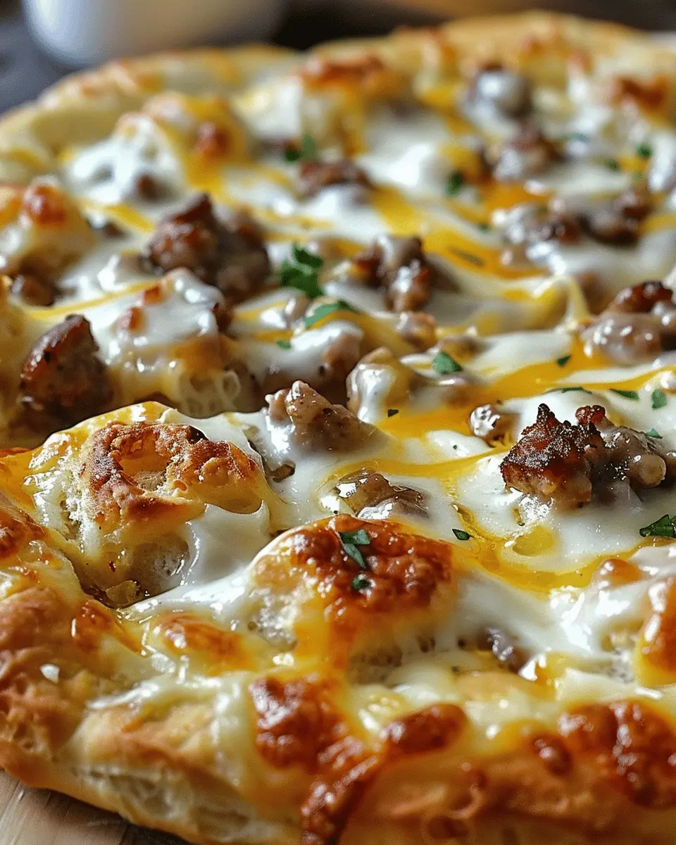 Biscuits and Sausage Gravy Breakfast Pizza: An Indulgent Twist