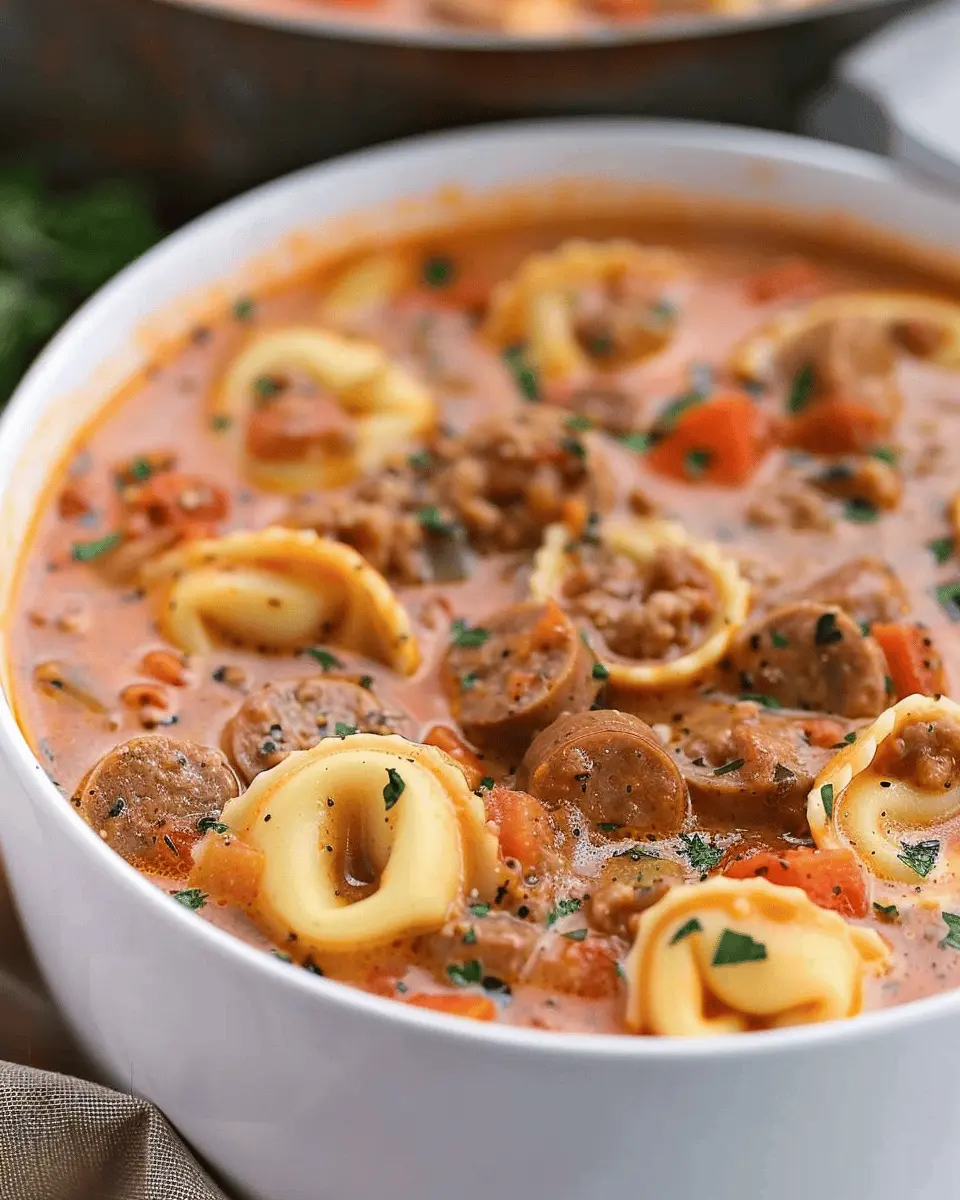 Dutch Oven Tortellini Soup: Easy Comfort with Sausage and Turkey Bacon