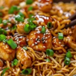 Sticky Garlic Chicken Noodles