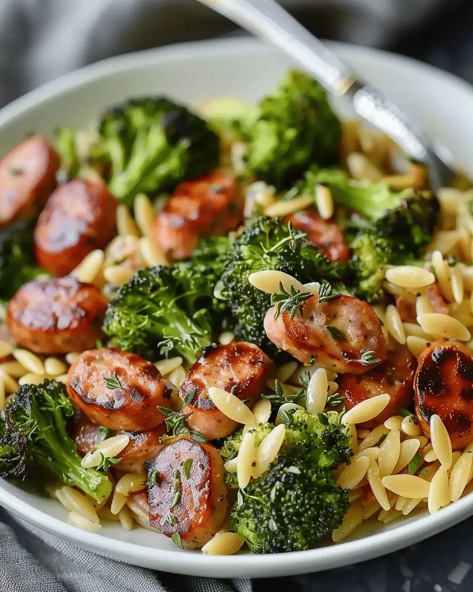 Chicken Sausage and Broccoli Orzo: Easy Comfort Food Delight