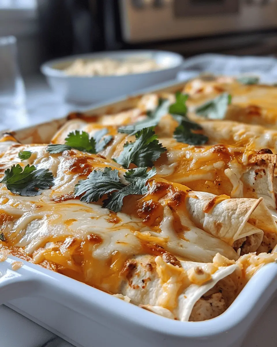38g Protein Chicken Enchiladas with Dreamy White Sauce: Easy Delight