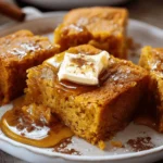 Pumpkin Cornbread with Cinnamon Honey Butter