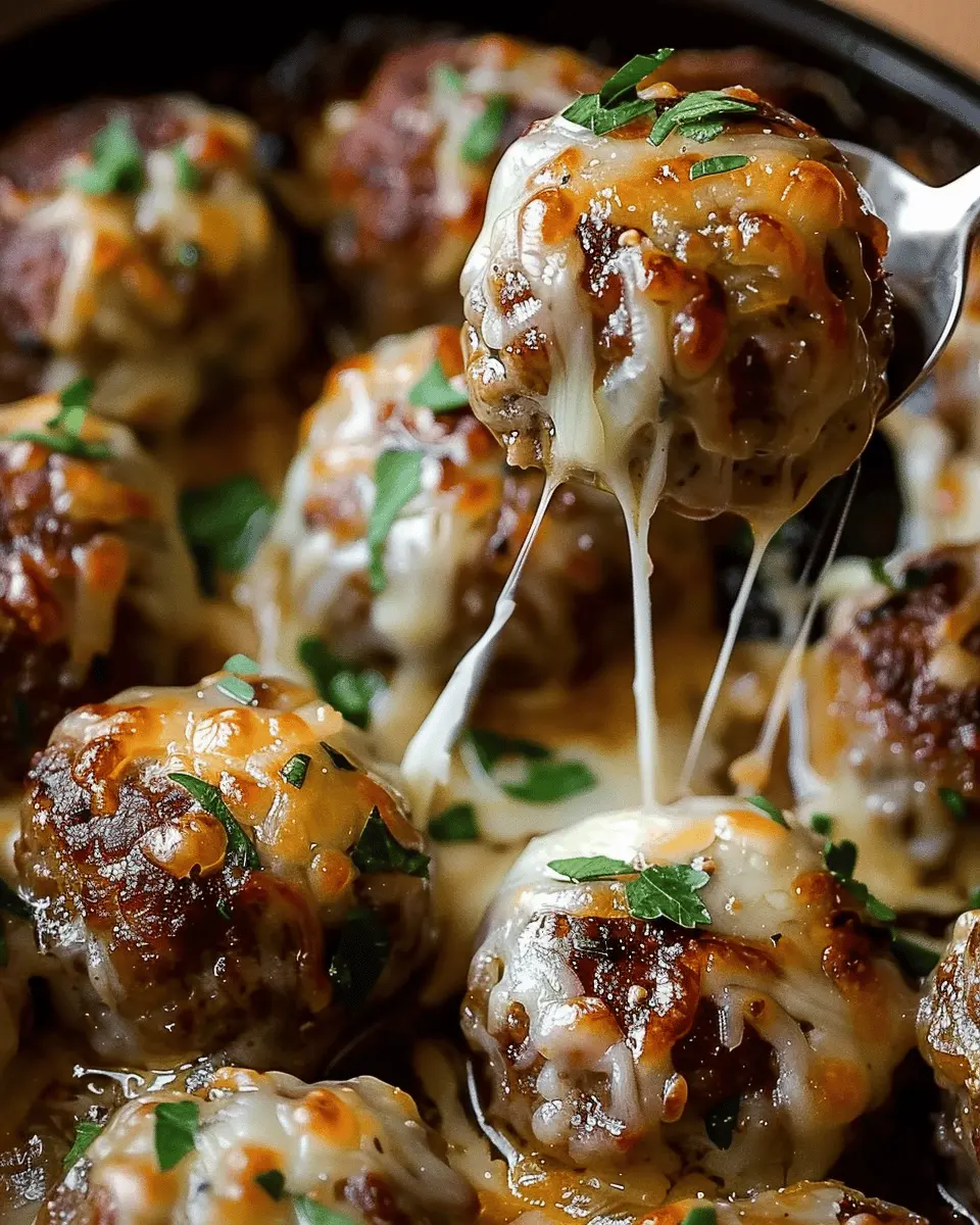 Cheesy French Onion Meatballs: Indulgent Comfort Food Delight