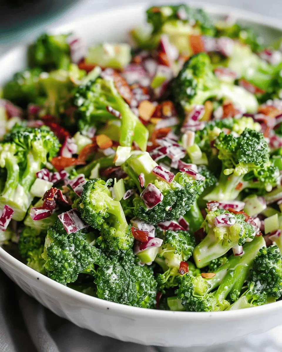 Best Broccoli Salad with Turkey Bacon and a Creamy Twist