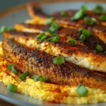Blackened Catfish with Spicy Cheese Grits